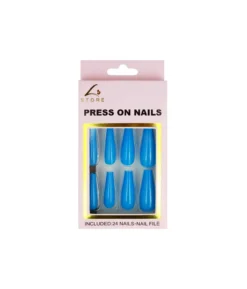 Sky Blue Press On Nails 24pc