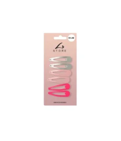 Snap Hair Clips 6pc