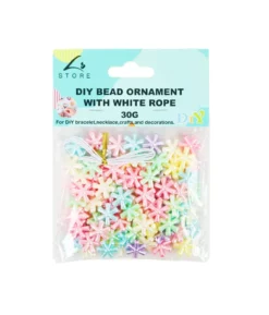 Snowflake DIY Bead Ornament With White Rope 30g