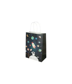 Spaceman Printed Small Paper Bags 21cm 4pk