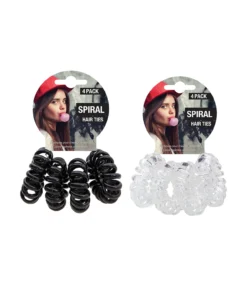 Spiral Hair Tie Assorted 4pk
