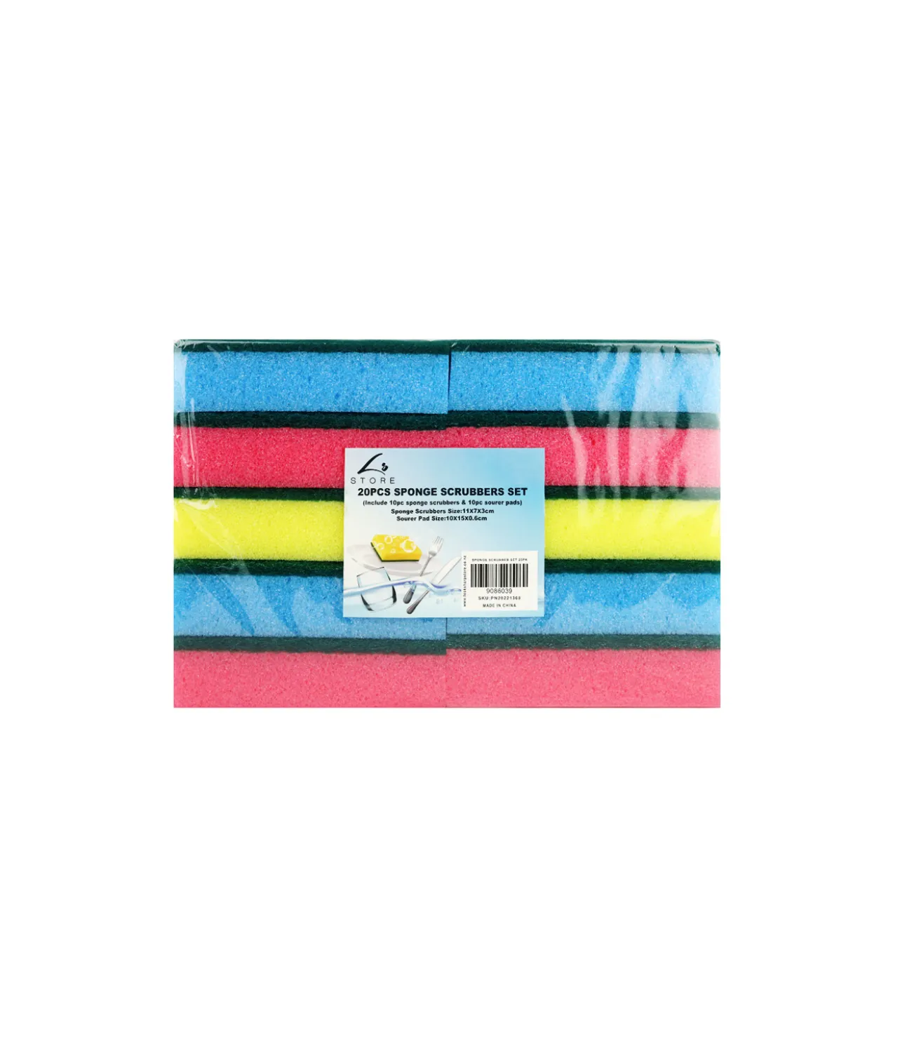 Sponge Scrubber Set 20pk