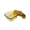Square Amber Borosilicate Glass Container 520ml
