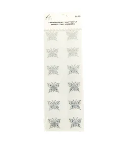 Transparency Butterfly Rhinestones Stickers