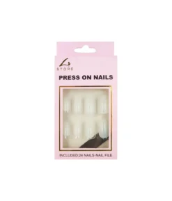 Transparent Round Press On Nails 24pc
