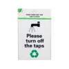Turn Off Tap Sign 15x20cm