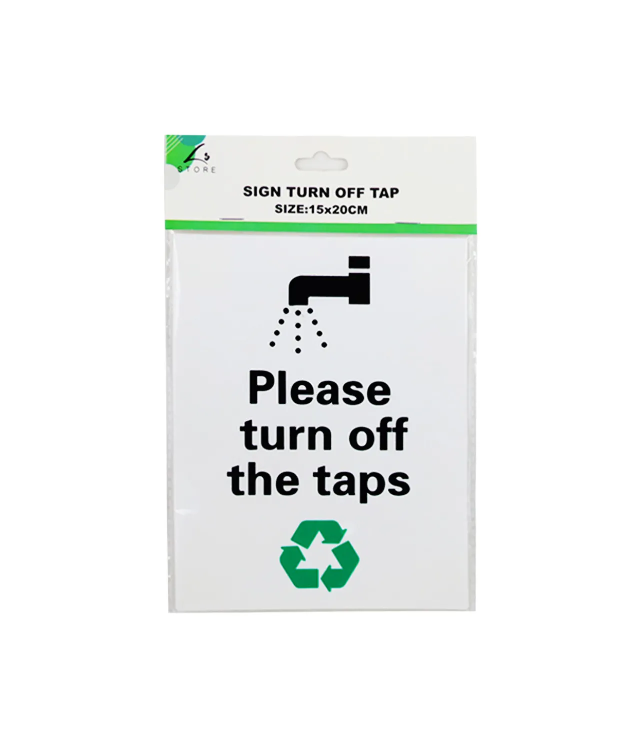 Turn Off Tap Sign 15x20cm