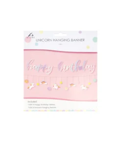 Unicorn Happy Birthday Banner Kit 1.6m