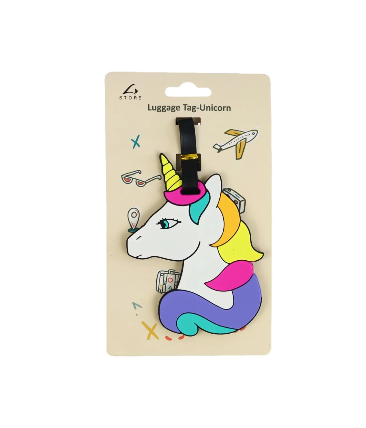 Unicorn Luggage Tag 13 x 9cm