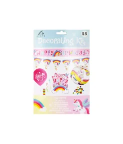 Unicorn Party Decorating Kit 18pc