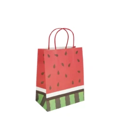 Watermelon Printed Paper Bags 27cm 3pk