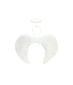 White Angel Wings & Headband 55cm