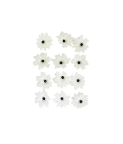 White Artificial Craft Lily Flowers 12pc 4.7cm
