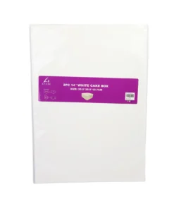 White Cake Box 14in 2pk 35.5 x 35.5 x 12.7cm