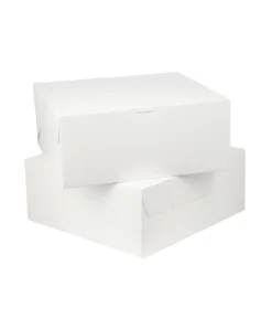 White Cake Box 12in 2pk 30 x 30 x 12.7cm