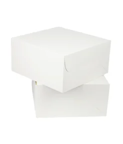 White Cake Box 10in 2pk 25.4 x 25.4 x 12.7cm