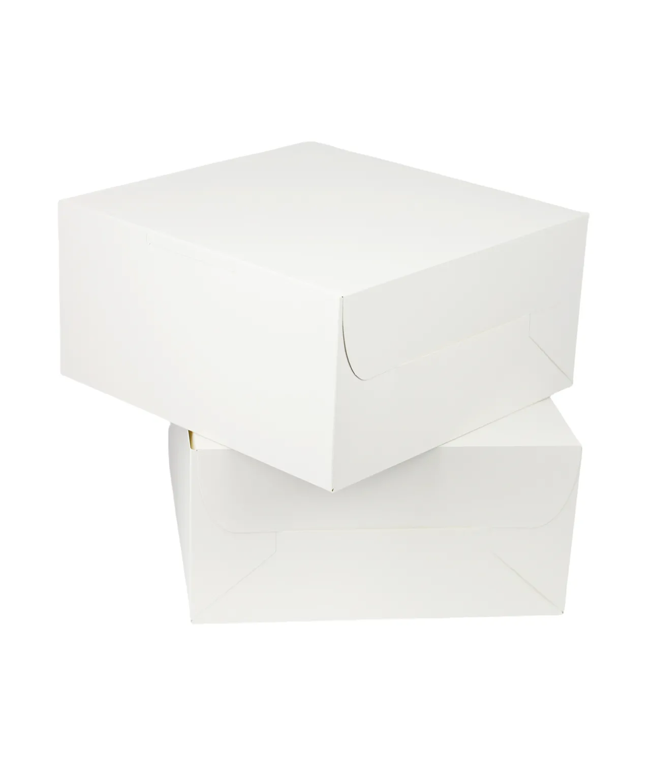 White Cake Box 10in 2pk 25.4 x 25.4 x 12.7cm