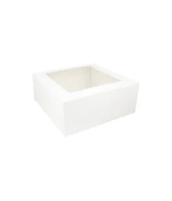 White Cake Box With Window 12in 2pk
