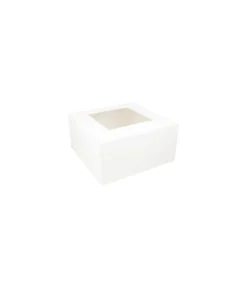 White Cake Box With Window 8in 2pk