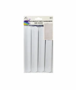 White Design Slap Bracelet Set 12pc