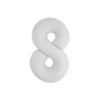 White Foil Matte Number 8