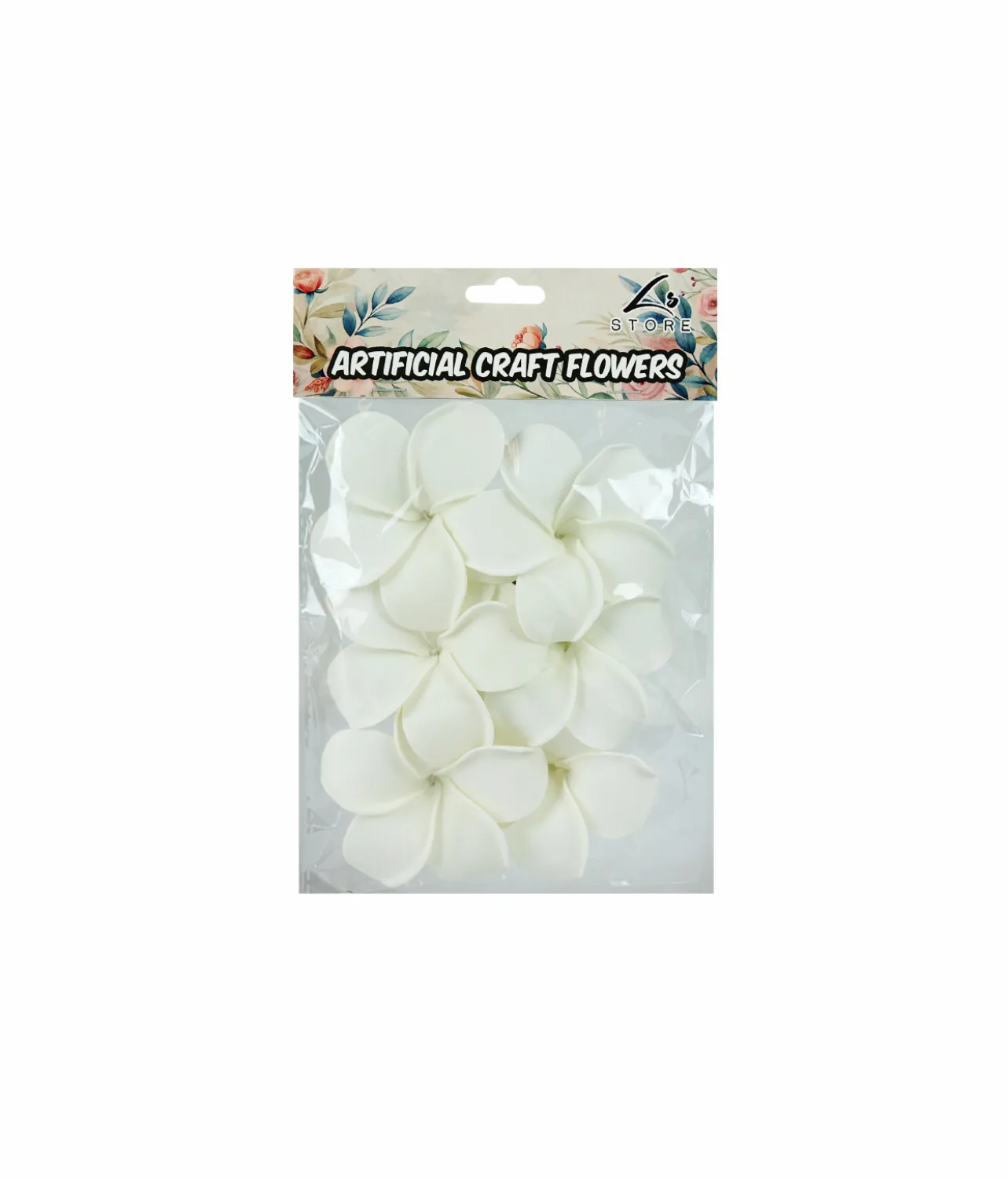 White Frangipani 8cm 6pc