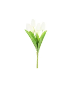 White 7 Head Tulip 37cm