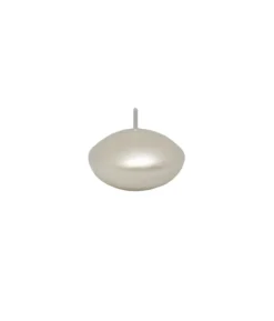 White Metallic Floating Candles 12pk