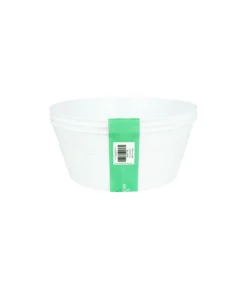 White Mini Plastic Bucket Set 3pk