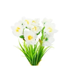 White Narcissus Flower 3 Heads 35cm