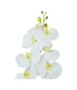 White Orchid With Yellow Stamen 88cm