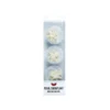 White Pearl Snowflake Icing Decorations 9pk
