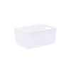 White Plastic Storage Basket 24x18x10cm
