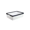 White Plastic Storage Bin 23.5×16.5×7.5cm