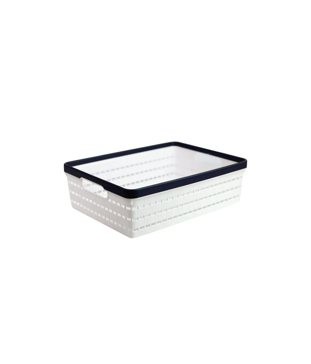 White Plastic Storage Bin 23.5×16.5×7.5cm