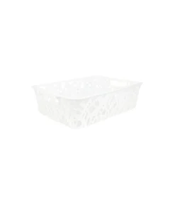 White Plastic Storage Box 29.5x21x8.5cm