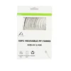 White PP Reusable Forks 50pc 18cm