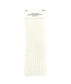 White Rhinestones Stickers 8mm 220pc