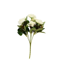 White Rose Bunch 7 Head 32cm