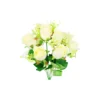 White Rose Bush 9 Heads 38cm
