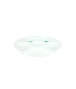 White Separated Plastic Serving Tray