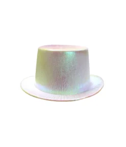 White Shiny Pearl Top Hat