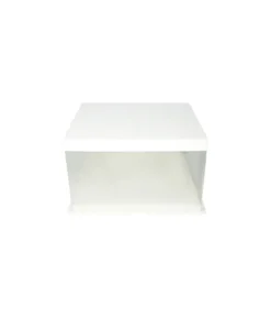 White Single Layer Transparent Cake Box 6in