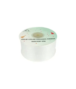White Solid Colour Organza Ribbon 5cm