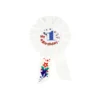 White 1st Birthday Badge 8×15.5cm