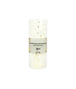 White With Gold Dots Baking Cups 24pc