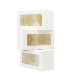 2 Window Cupcake Box 16 x 9 x 7.5cm 3pk