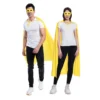 Yellow Adults Cape & Mask Set