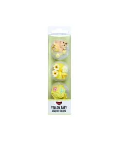 Yellow Edible Baby Icing Decorations 6pk