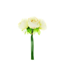 Yellow 5 Head Peony Bunch 30cm